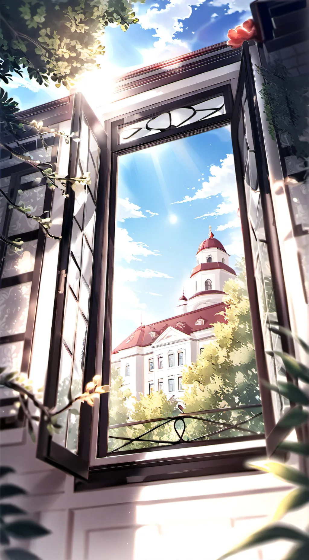 ai character: Two time x Azure background