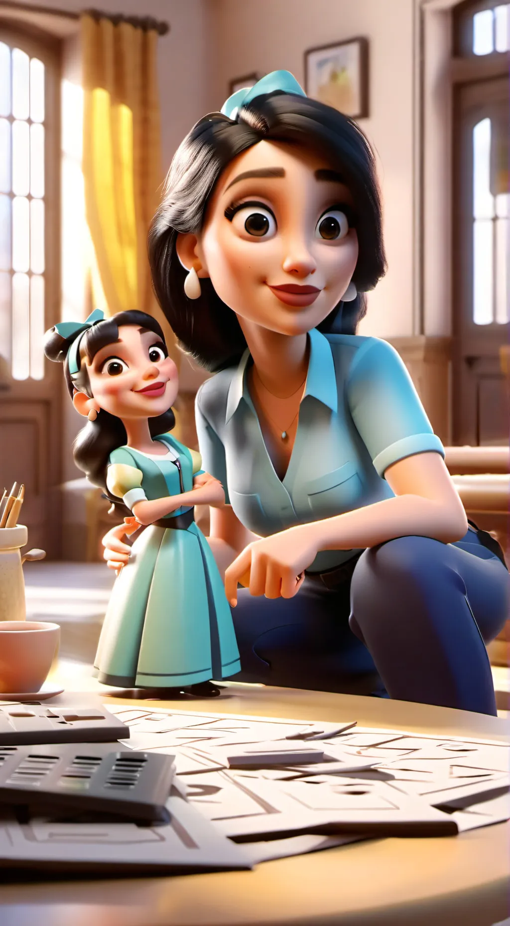 ai character: ur mother  background