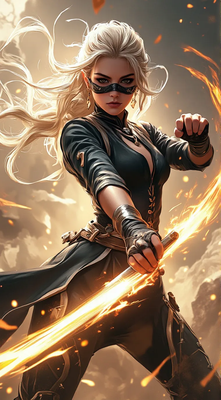 ai character: Fiery Blaze background