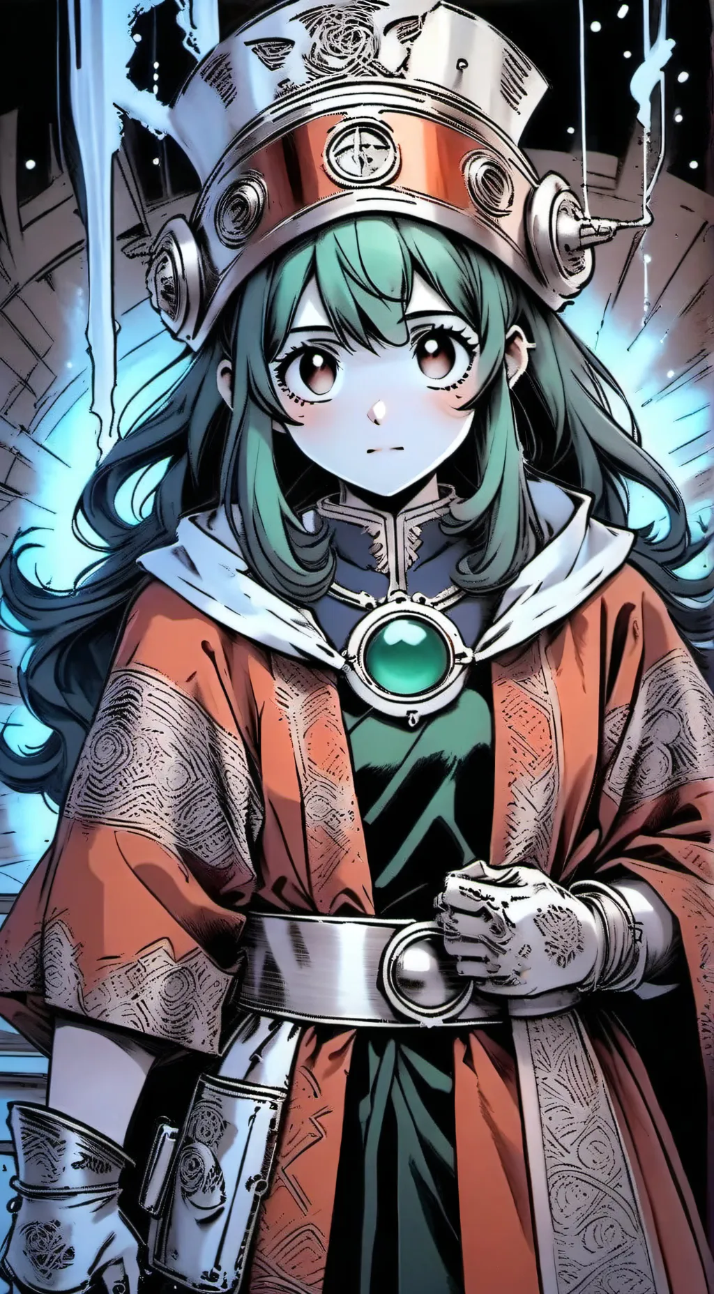 ai character: girl Deku background