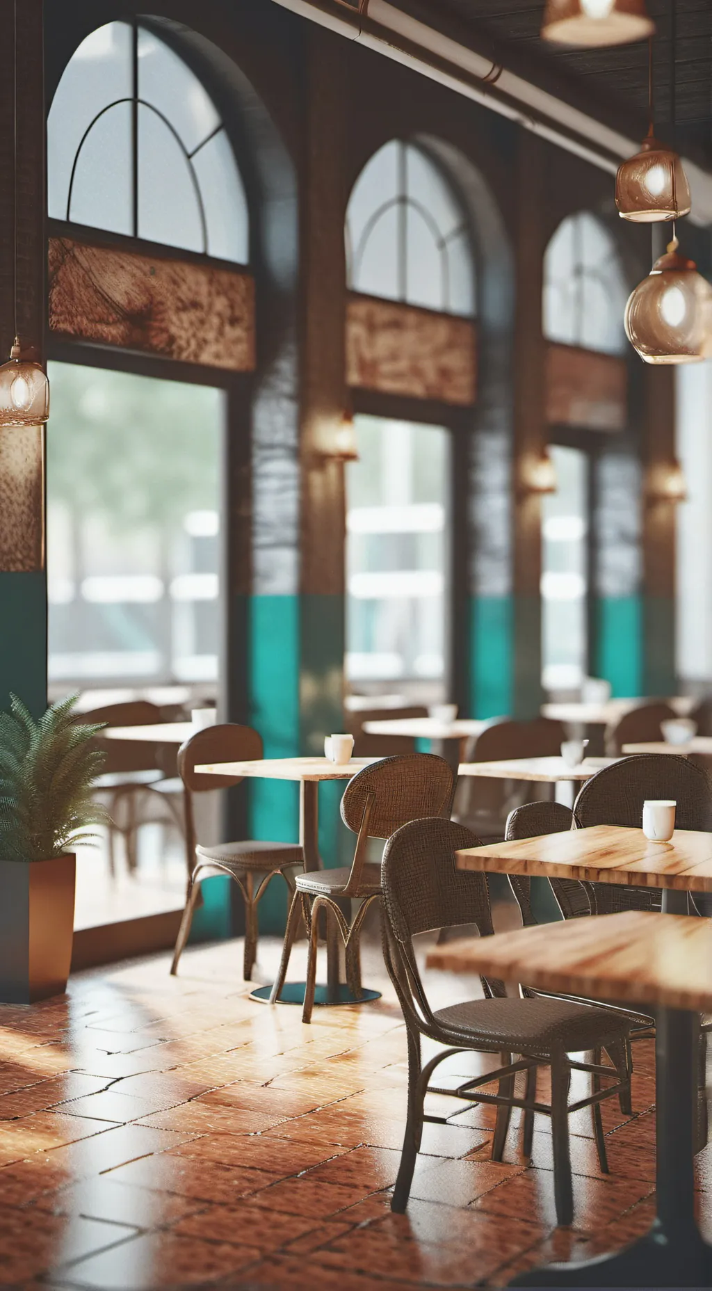 ai character: Built your cafe background