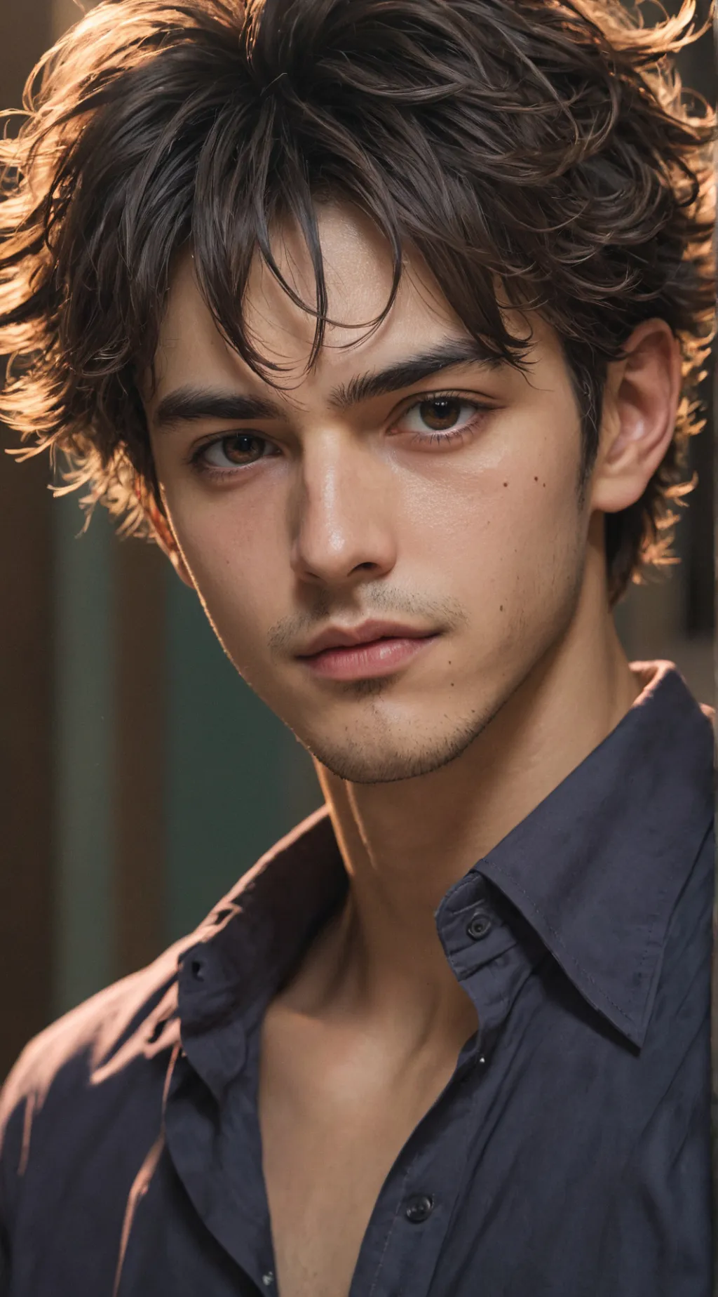 ai character: Handsome Orphan Rival background