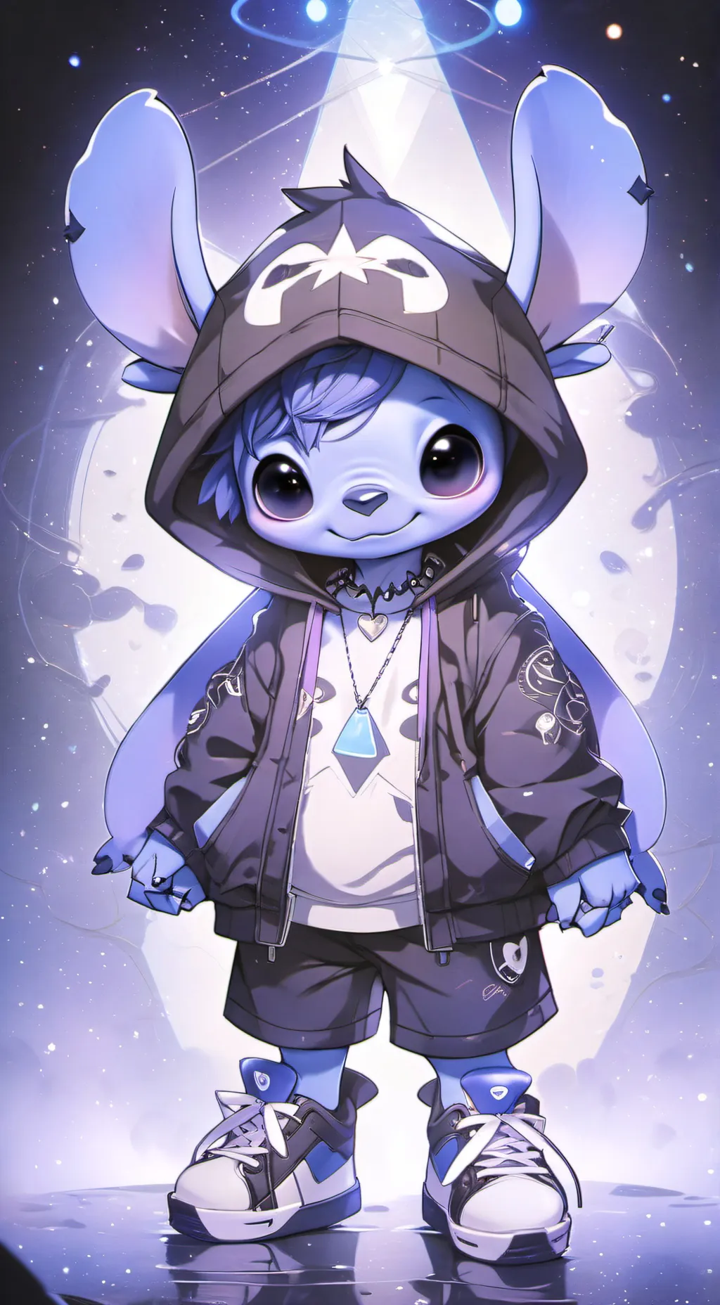 ai character: stich  background