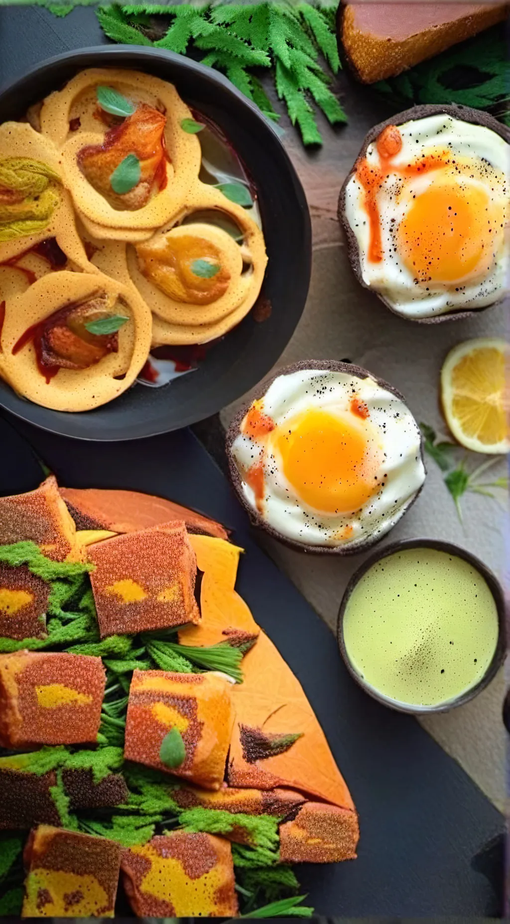 ai character: food background