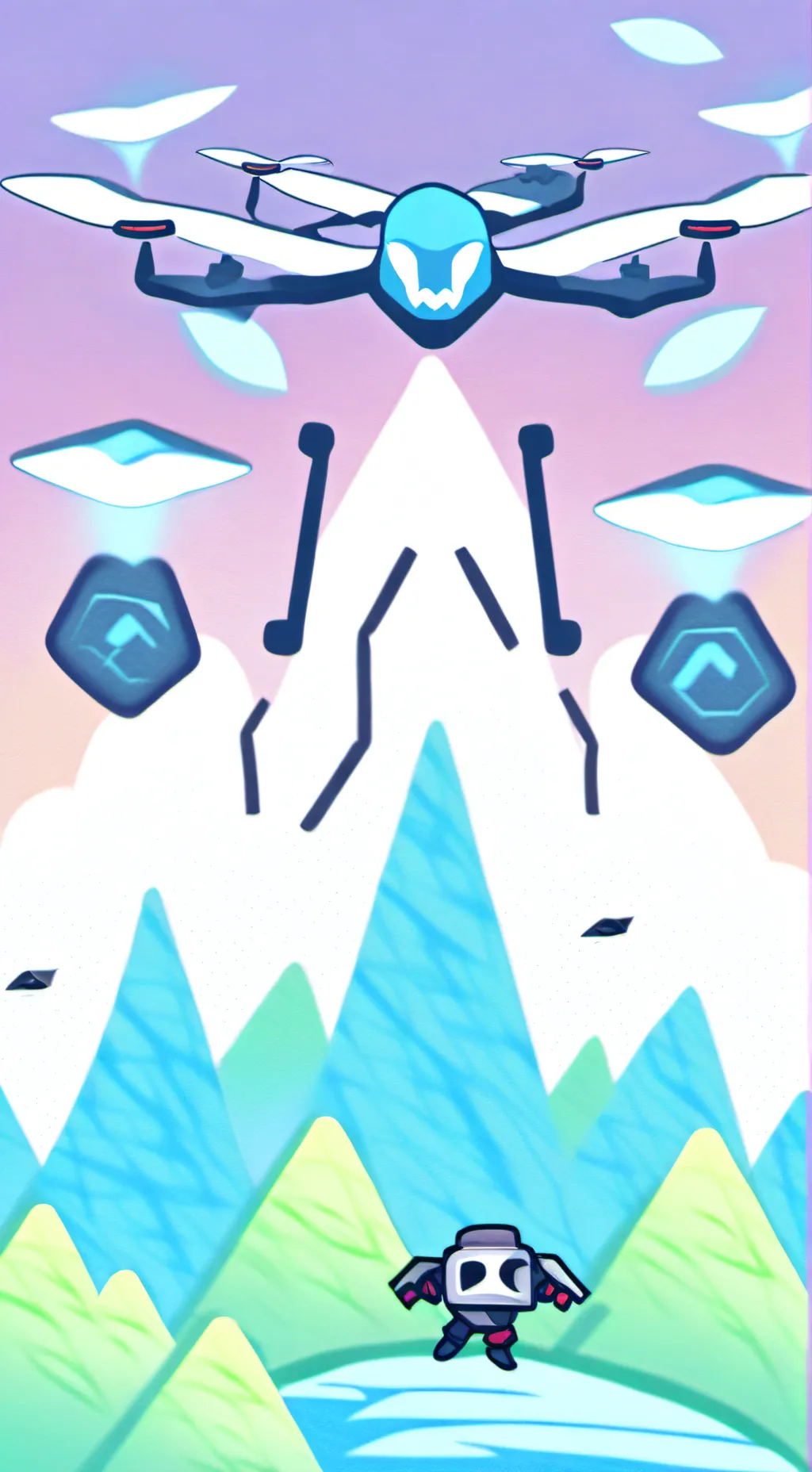 ai character: murder drone furry background