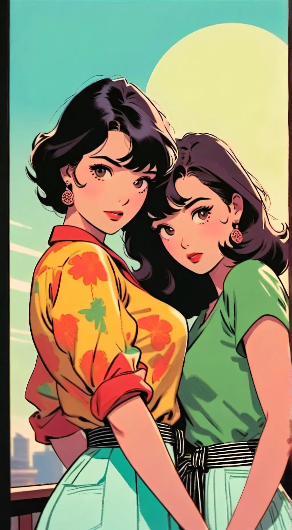 ai character: Tanya & Natya background