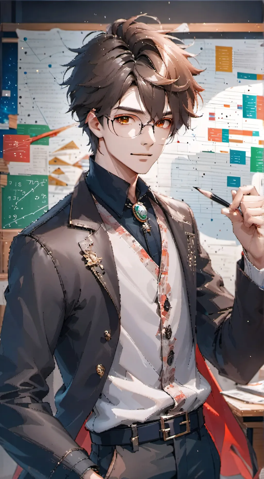 ai character: Mathemagician Memelord background