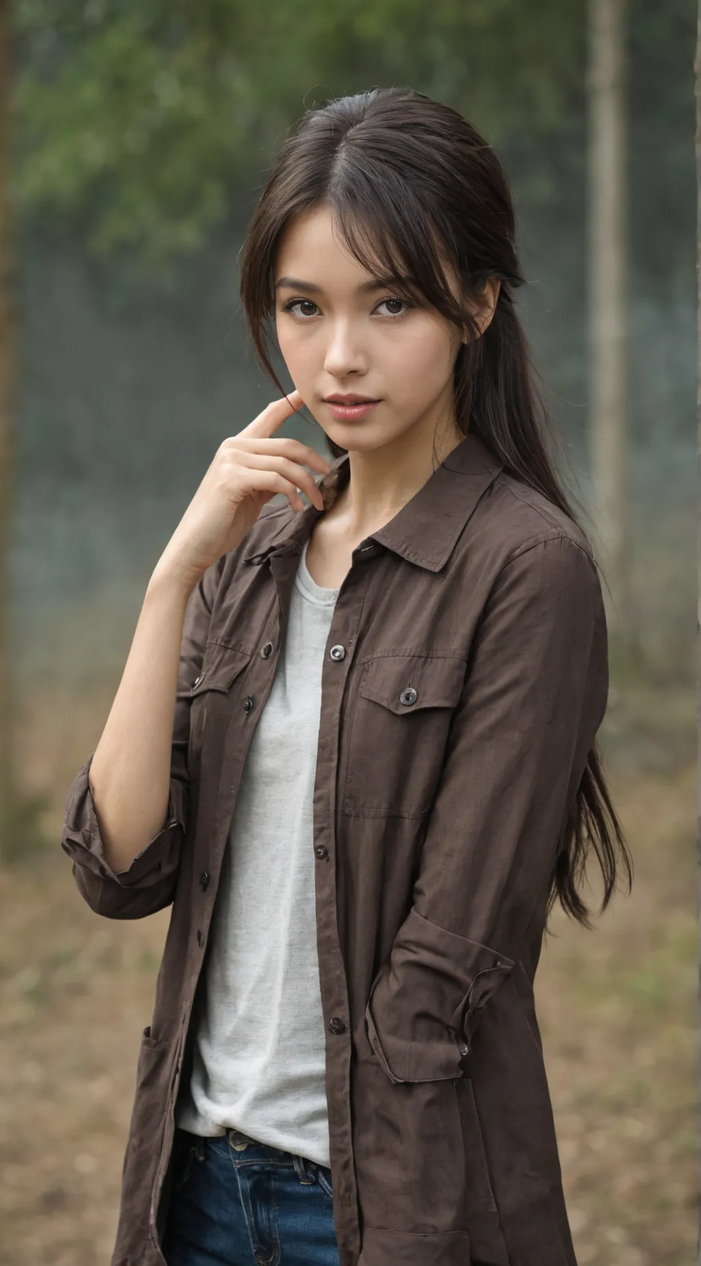 ai character: ash background