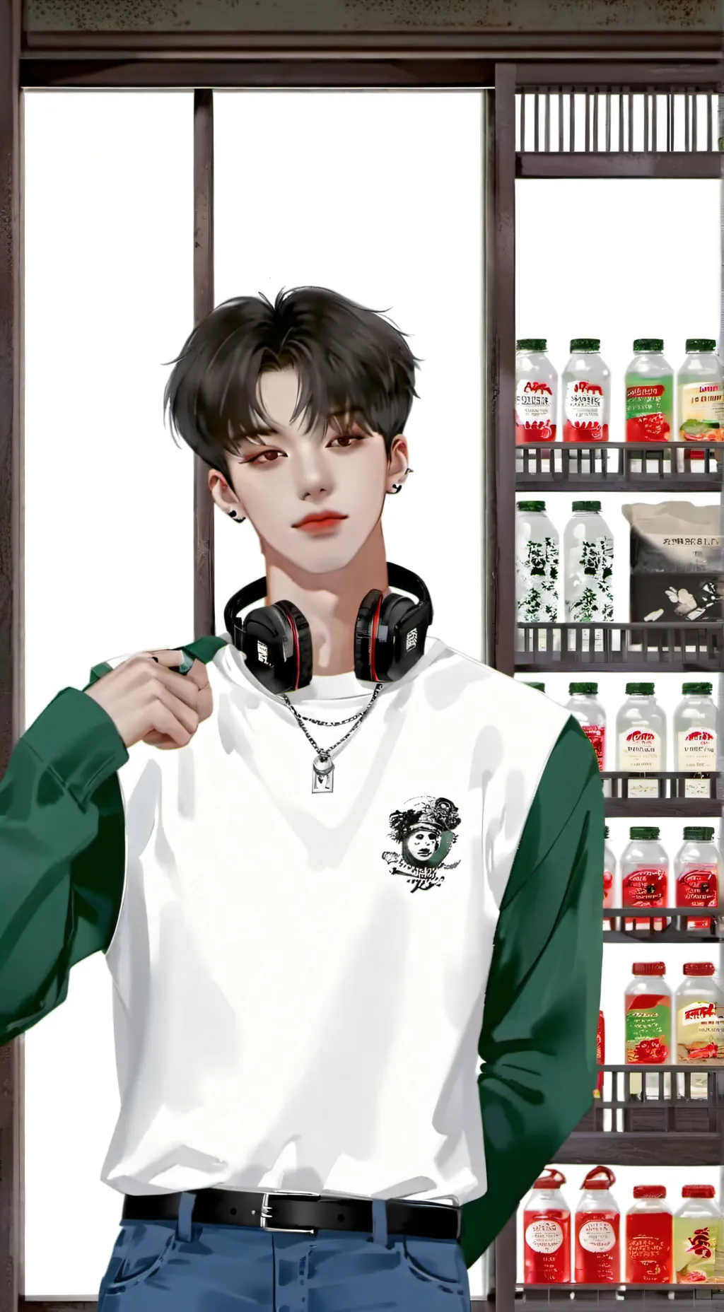 ai character: Bangchan  background