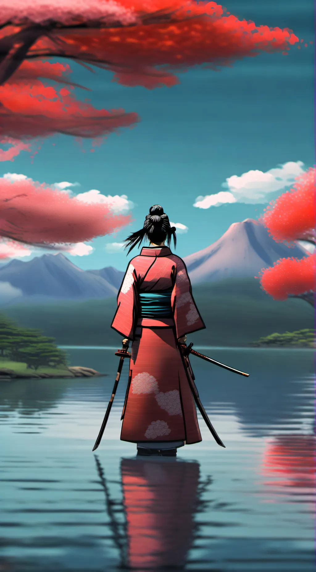 ai character: Demon Slayer kny background