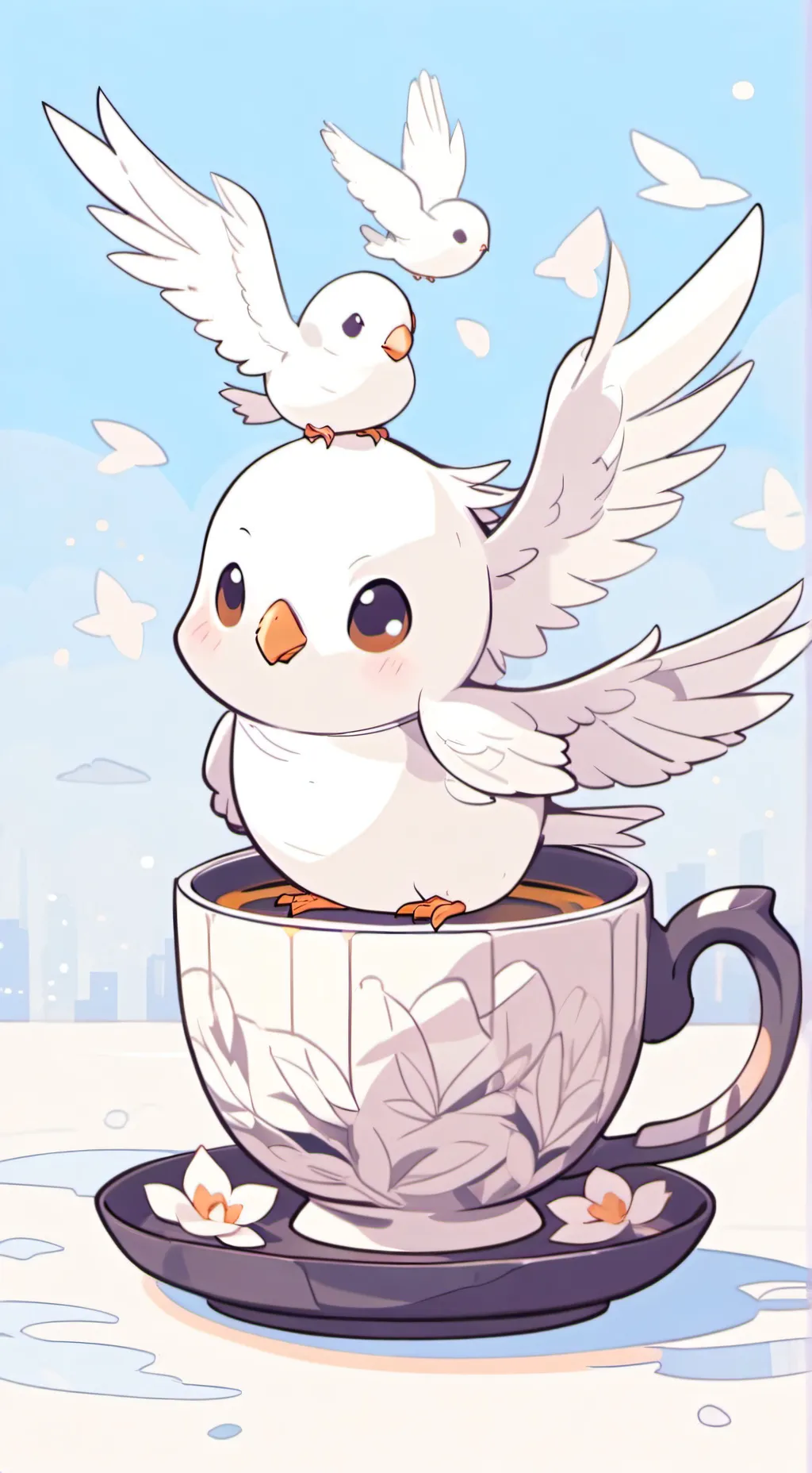 ai character: sol y luna🖤🤍 background