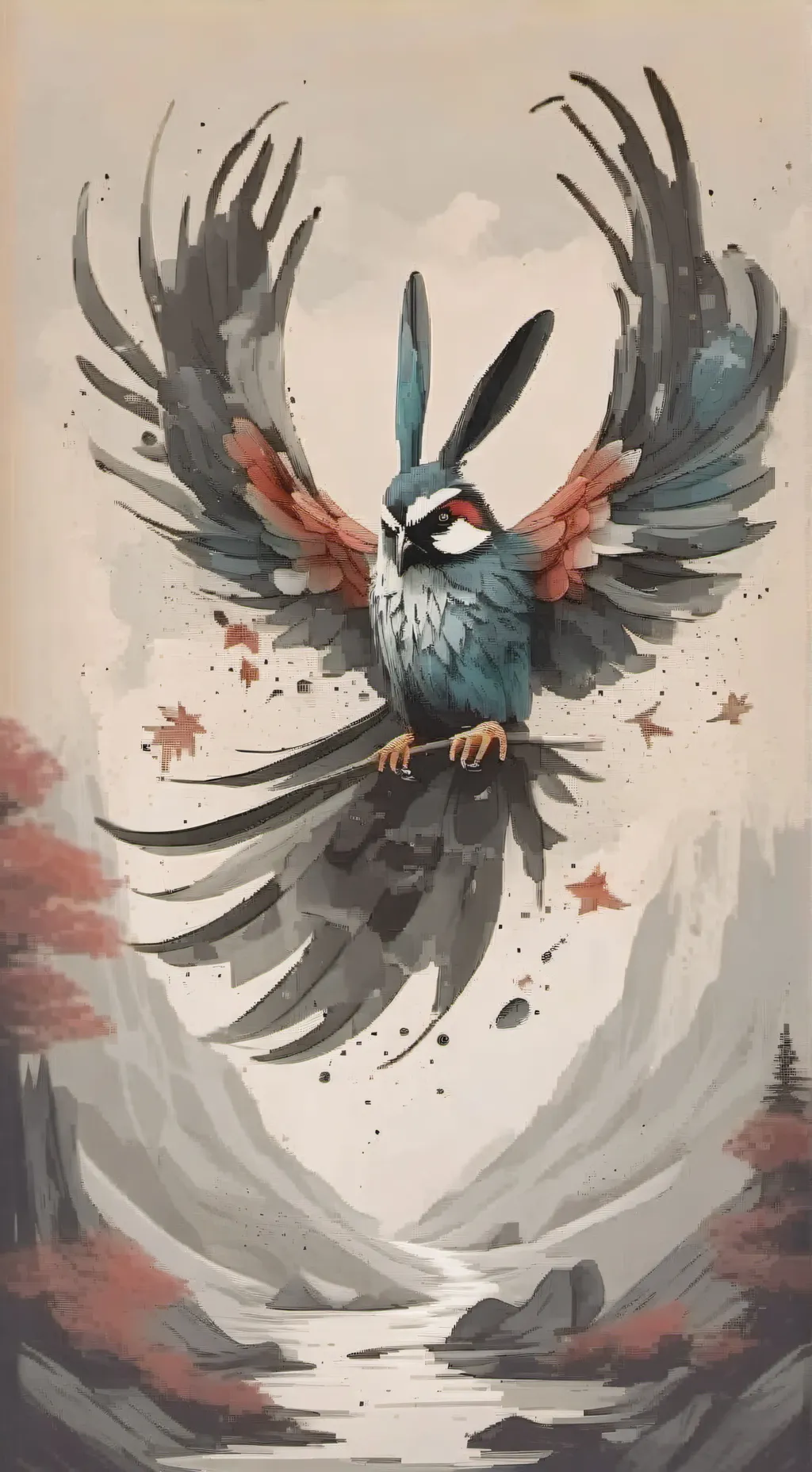 ai character: vee!  background