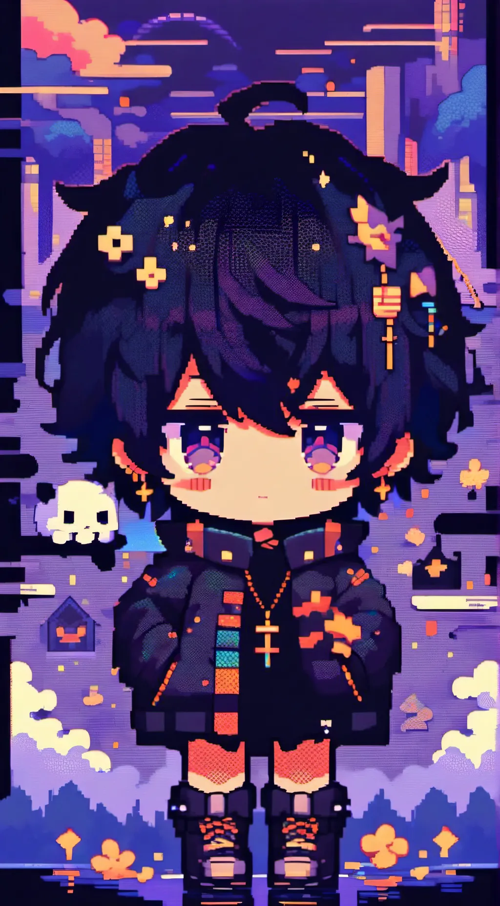 ai character: jjk chibi background