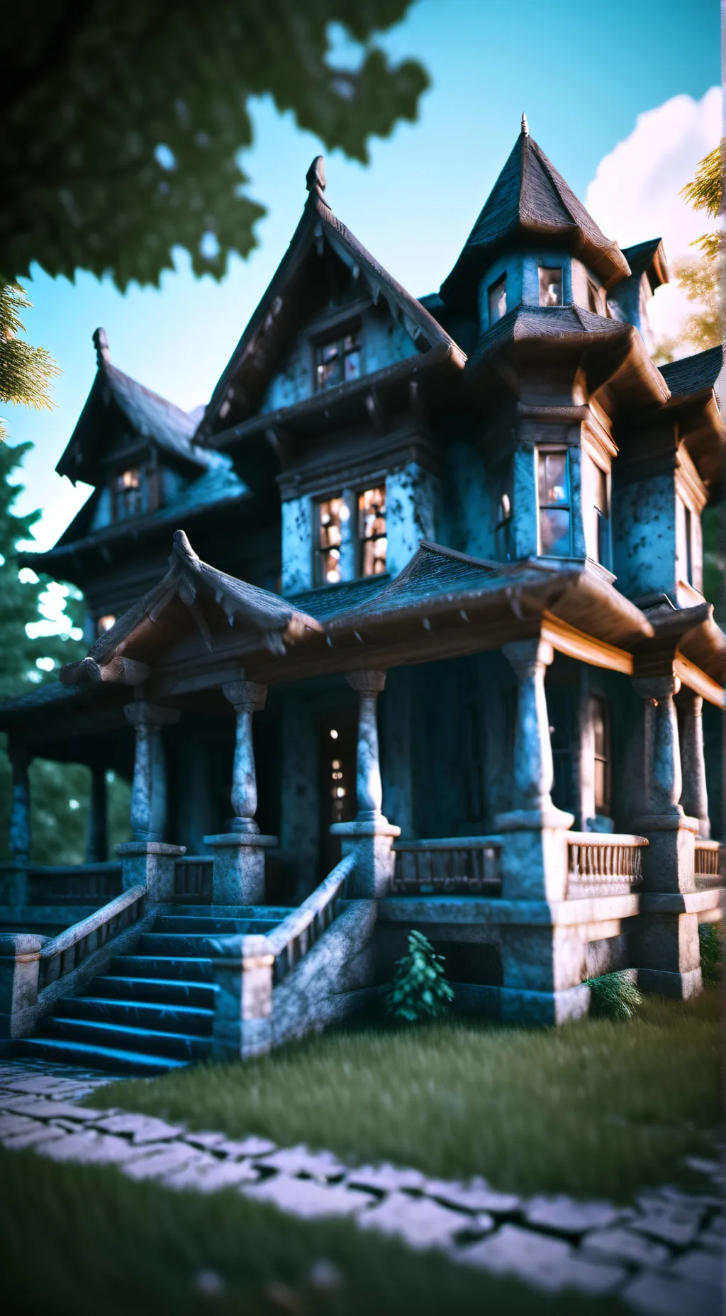 ai character: skz haunted house background