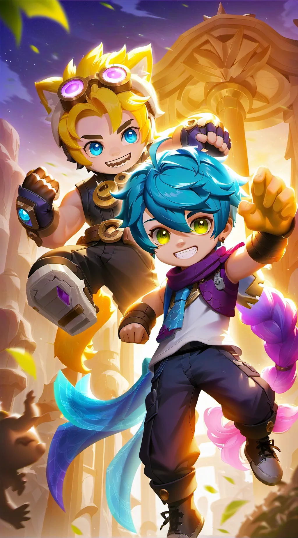 ai character: UwU boy a UwU girl background