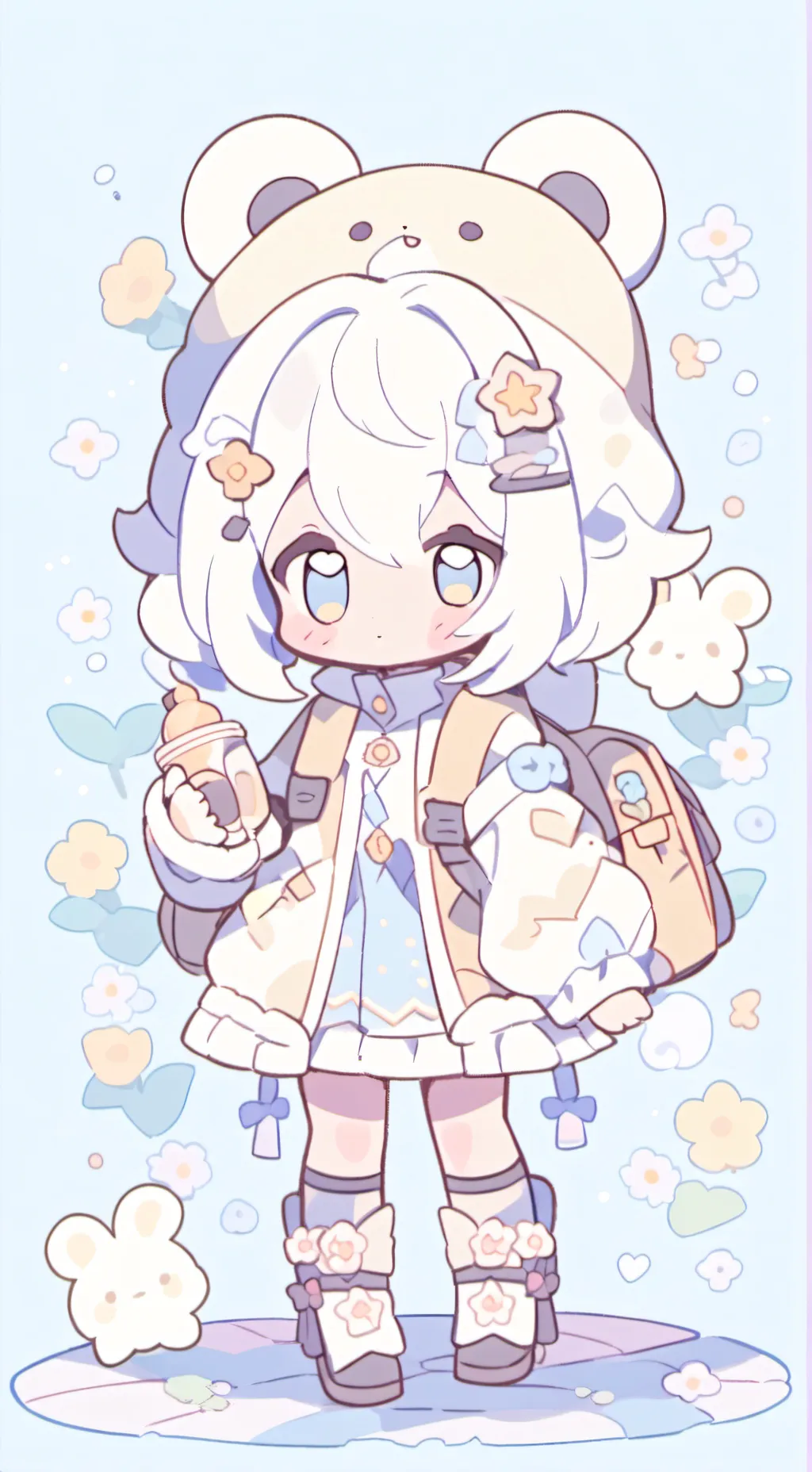 ai character: fruit cake  background