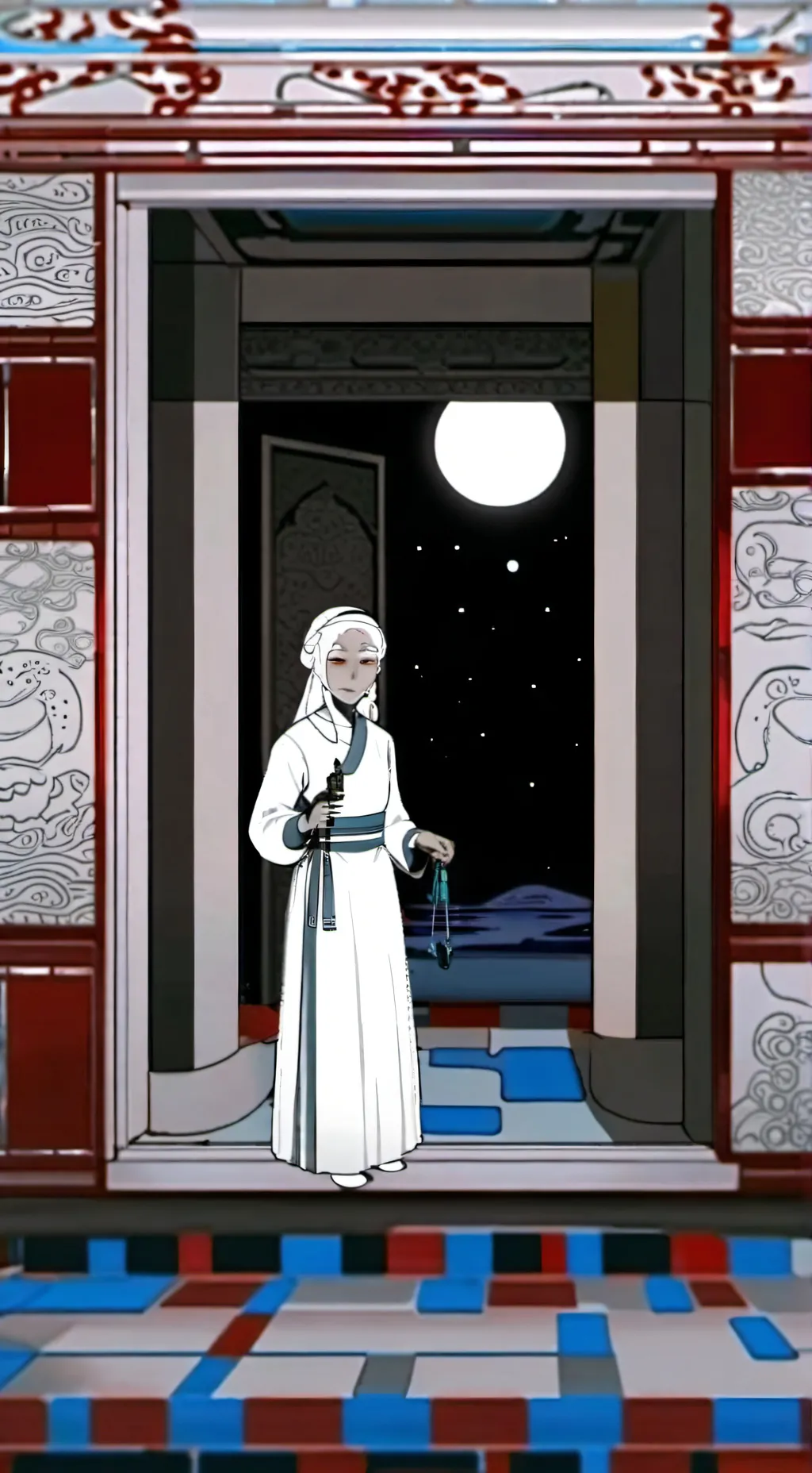 ai character: moonflower background