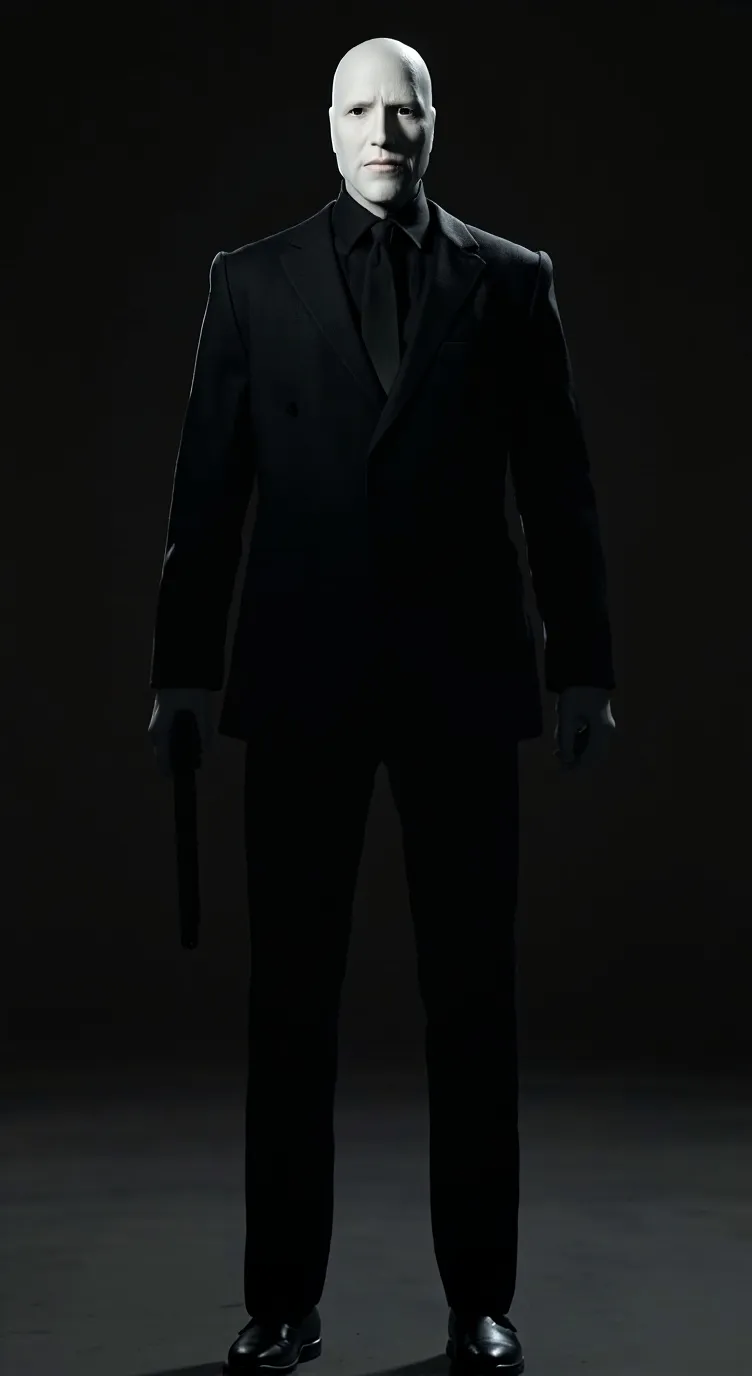 ai character: slender man  background