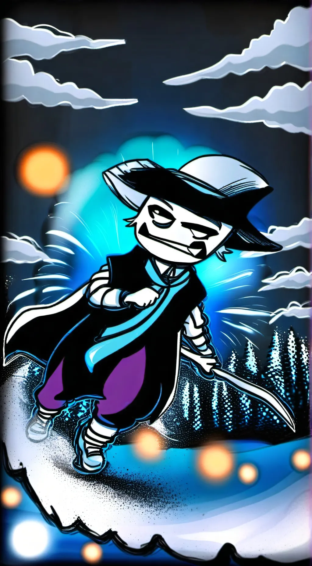 ai character: Sans IndieCroos  background