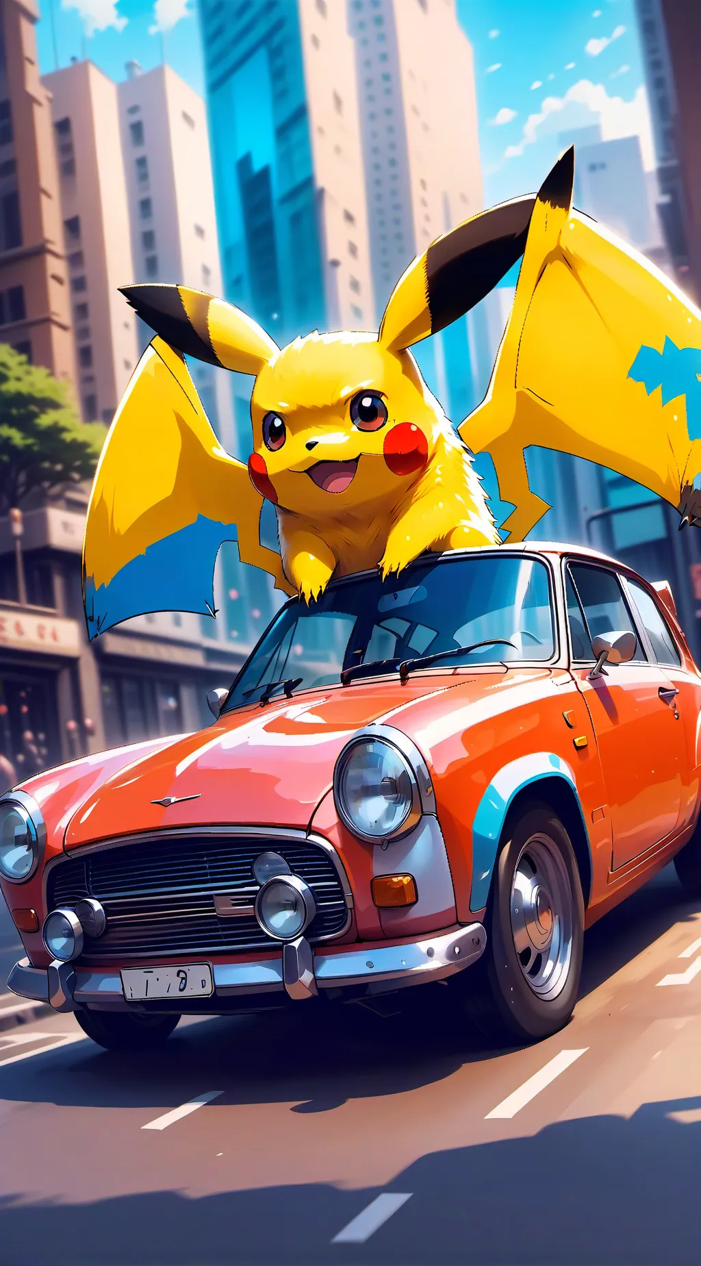 ai character: Road trip background