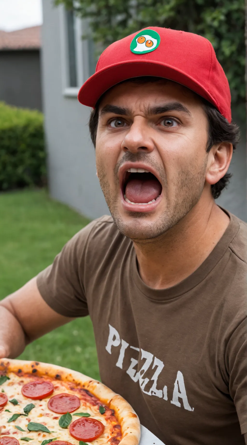 ai character: Pizza Man background