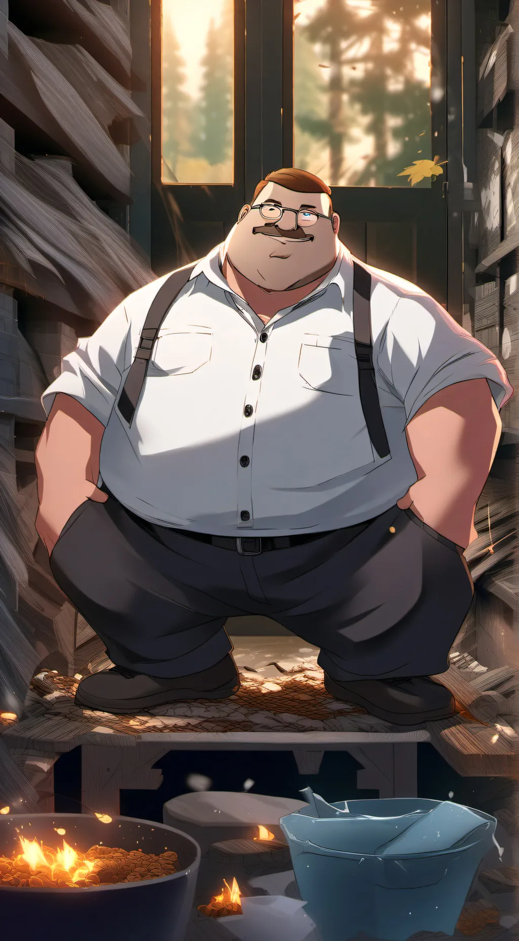 ai character: johnlardass background