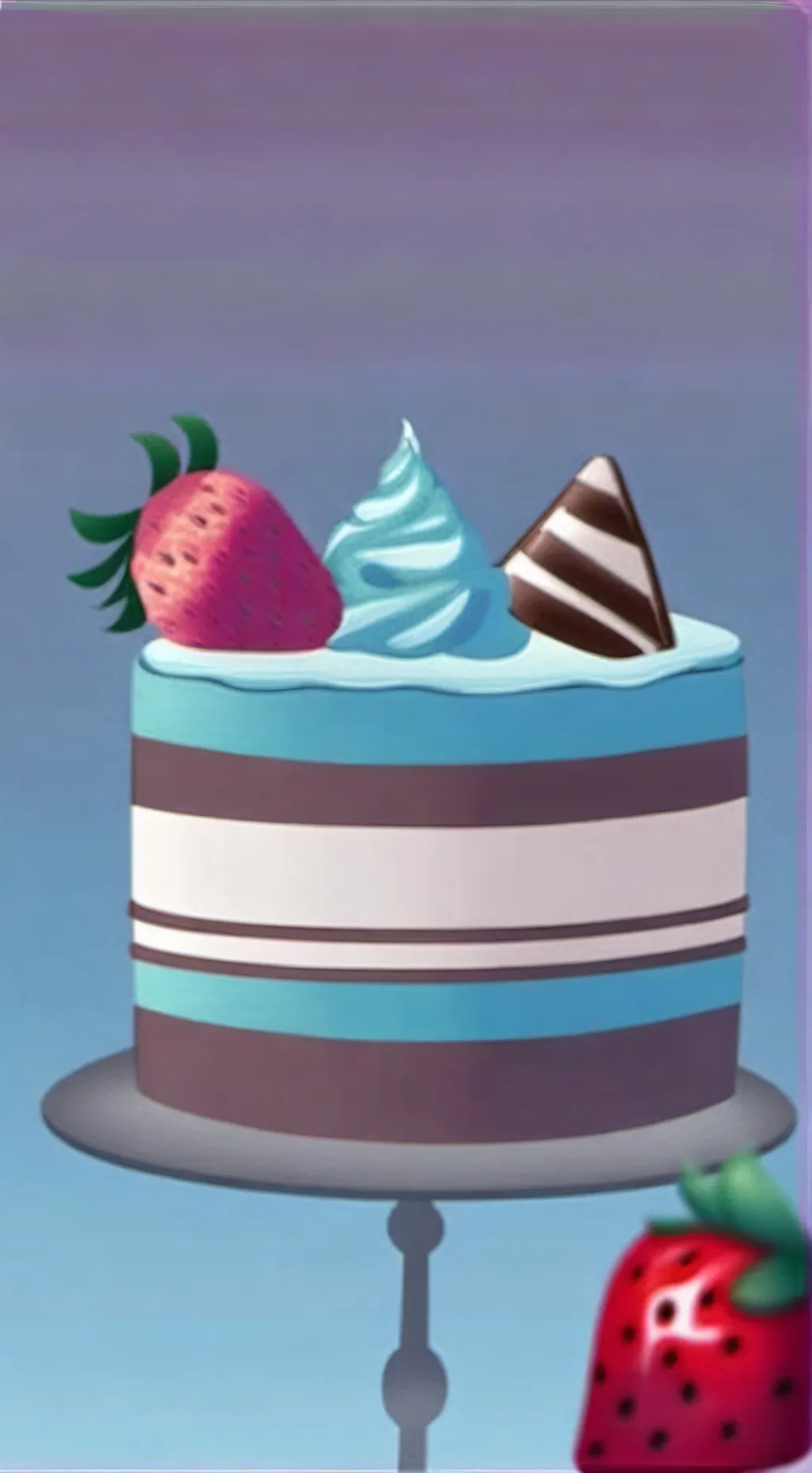 ai character: Fruit cake!  background