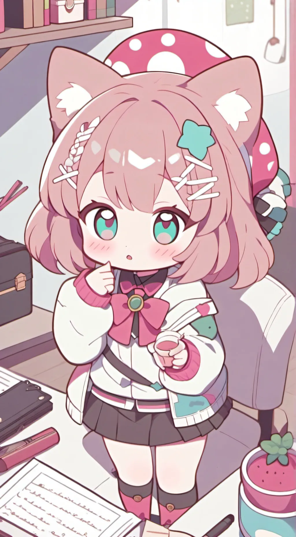 ai character: Sarah (hybride)  background