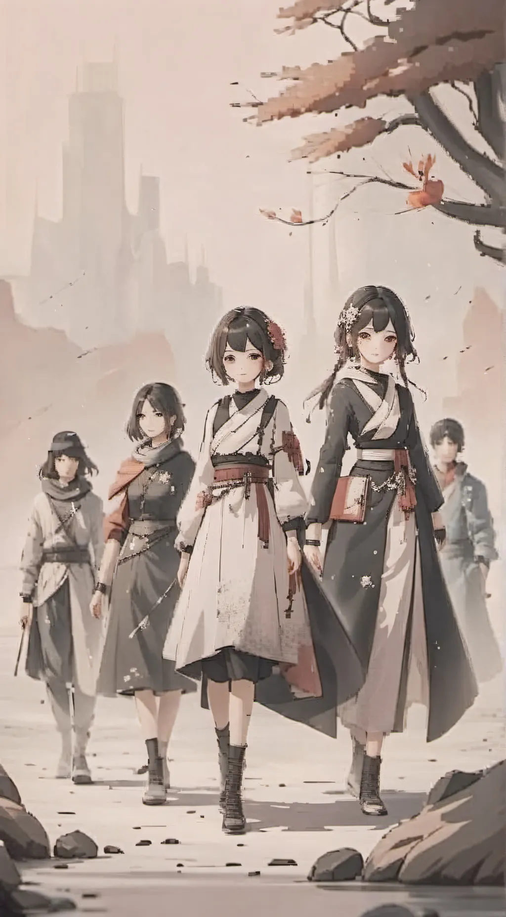 ai character: temu black  background