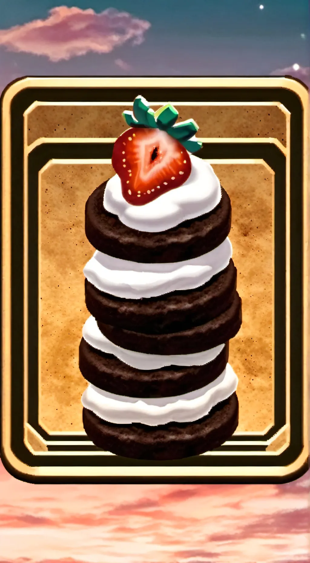 ai character: strawberrycooki background