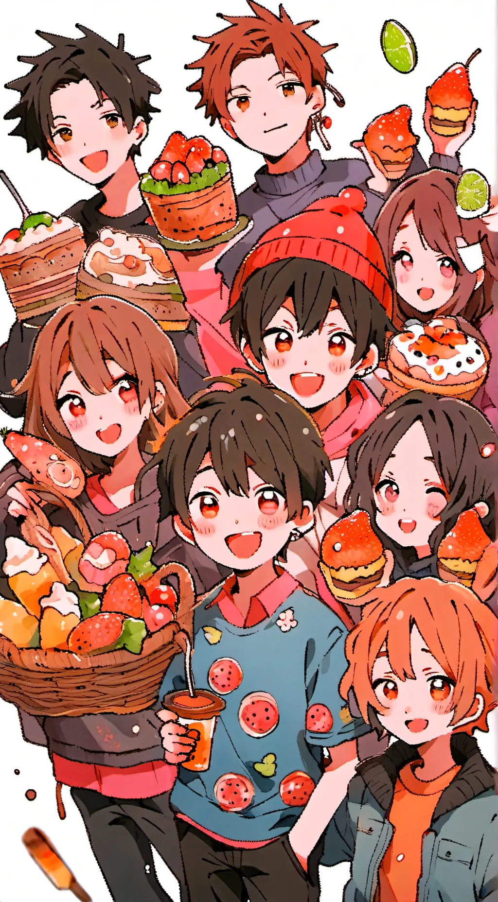 ai character: MHA X GG background