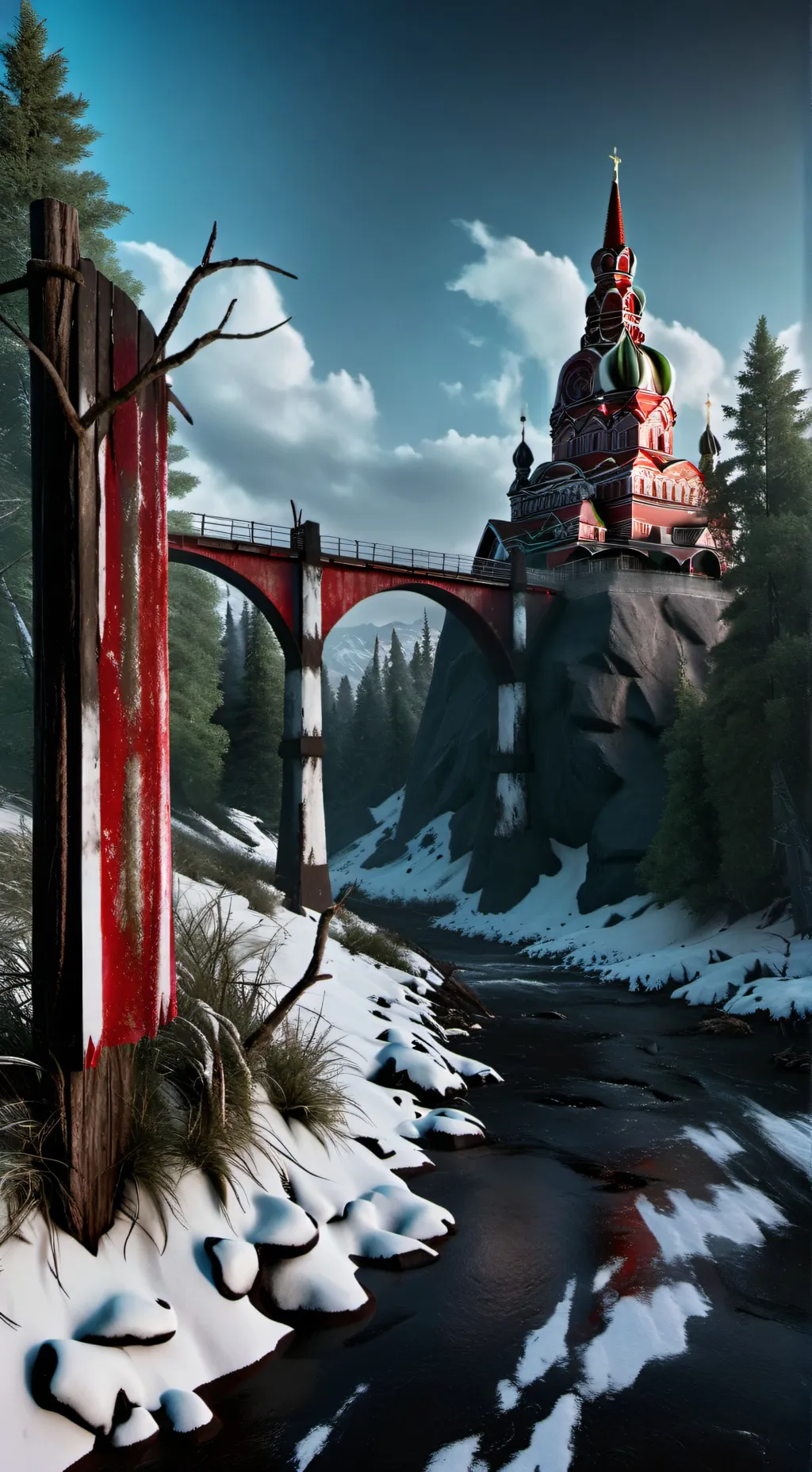 ai character: Russian border  background