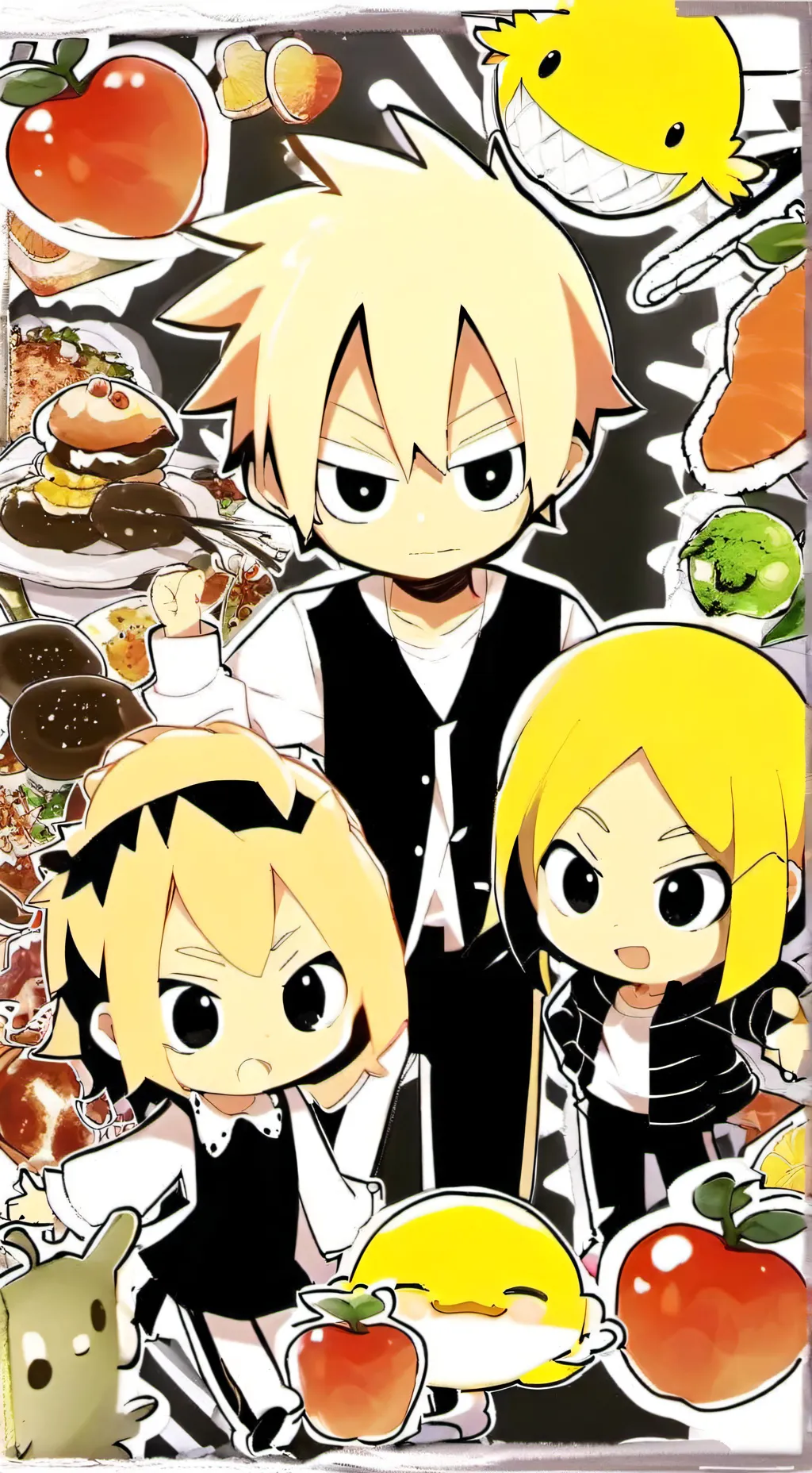 ai character: MHA X KNY background