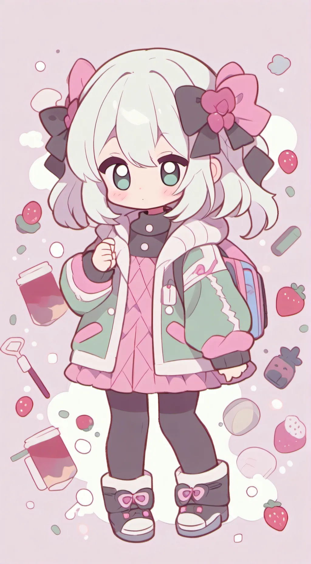 ai character: вареник  background