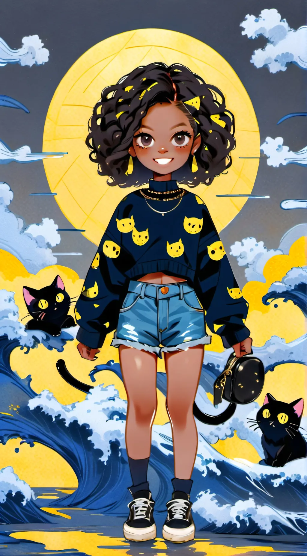 ai character: Mrs bad luck 😈 background