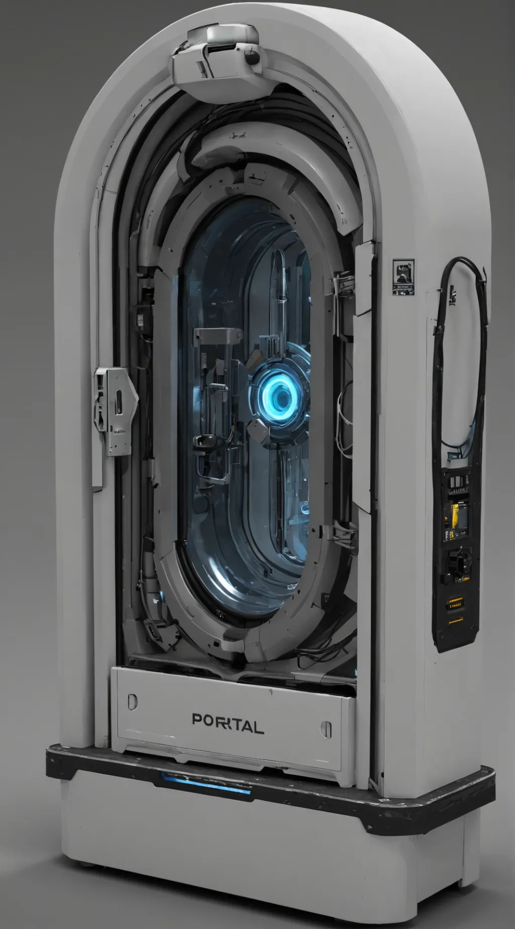 ai character: portal machine  background