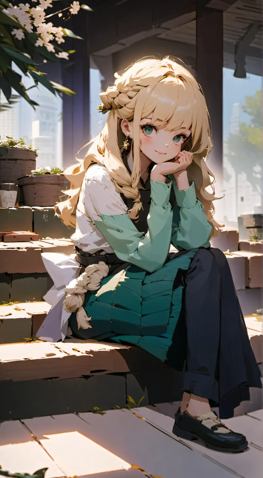 ai character: violet  background