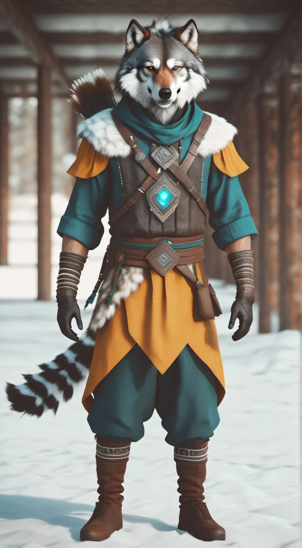 ai character: Atlas the wolf background