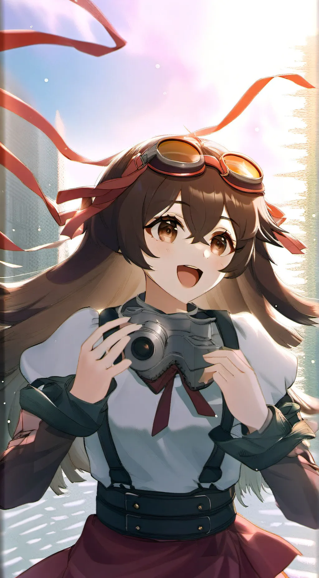 ai character: Amber background