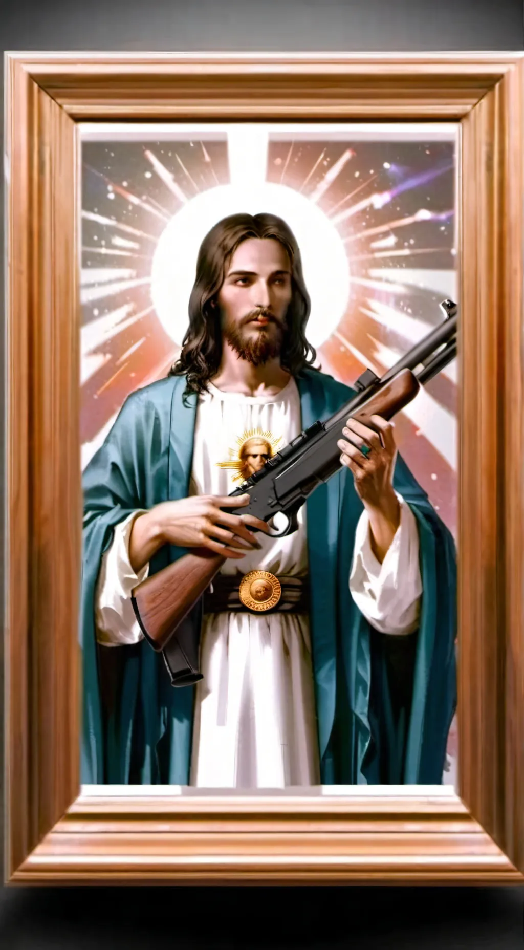 ai character: Jesus christ background