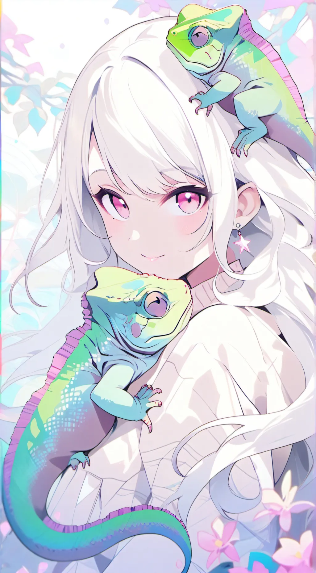 ai character: Pixel background