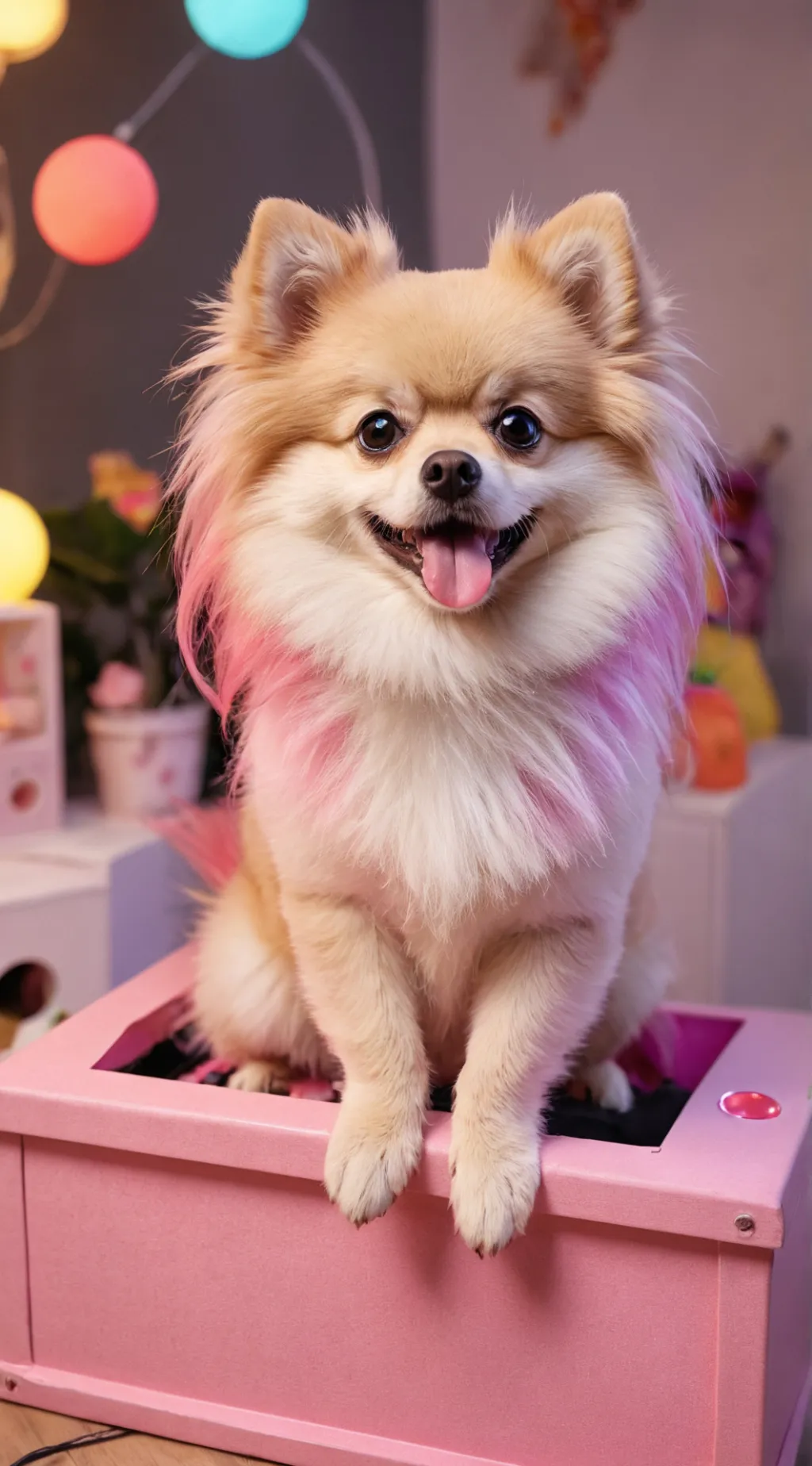 ai character: Poppy the Pomerani background