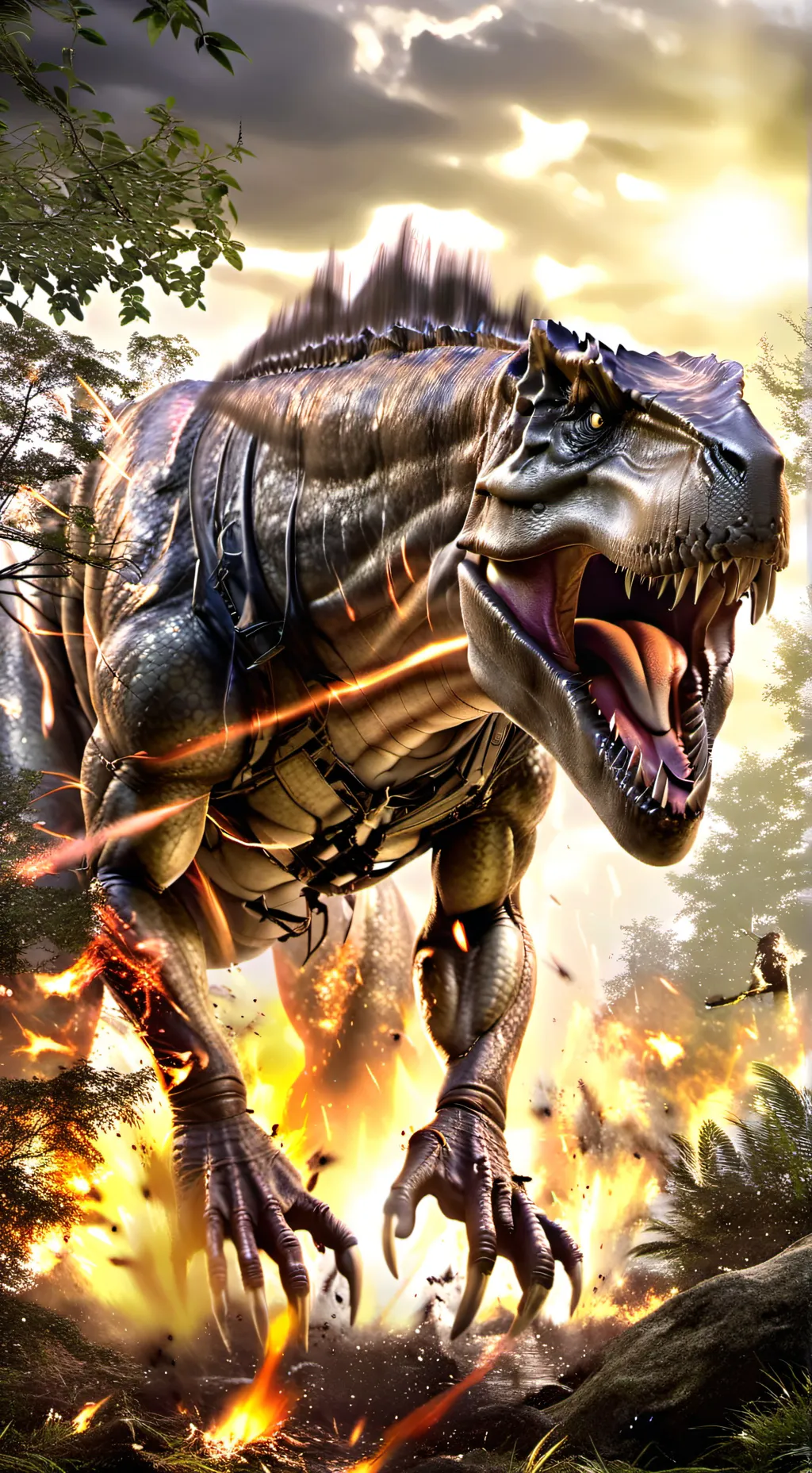 ai character: t rex background