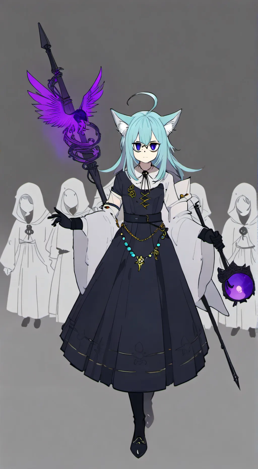 ai character: Cyan kittens 1-54 background