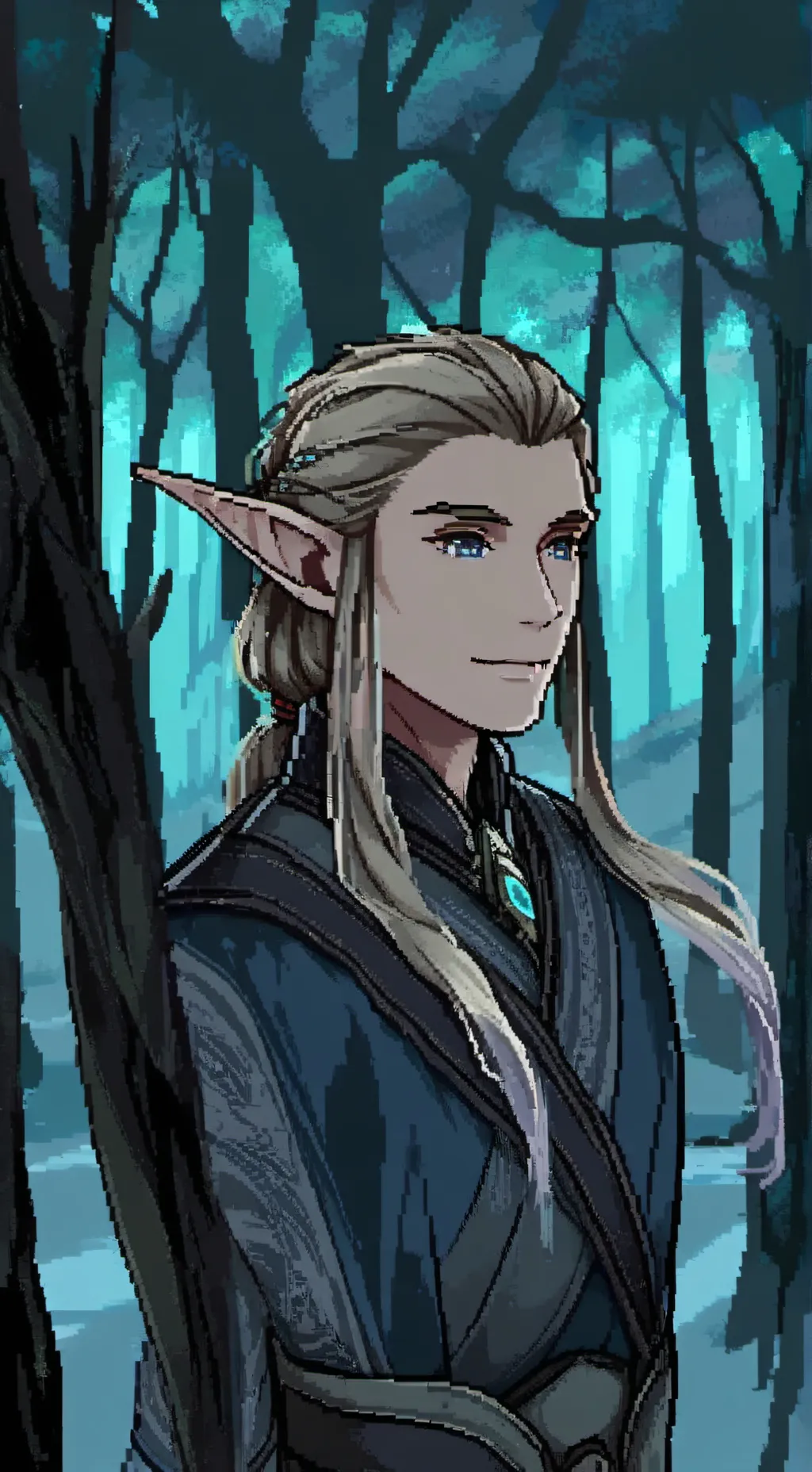 ai character: Elran evenshine background