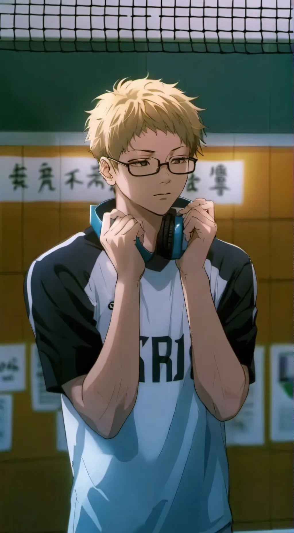 ai character: Tsukishima Kei background