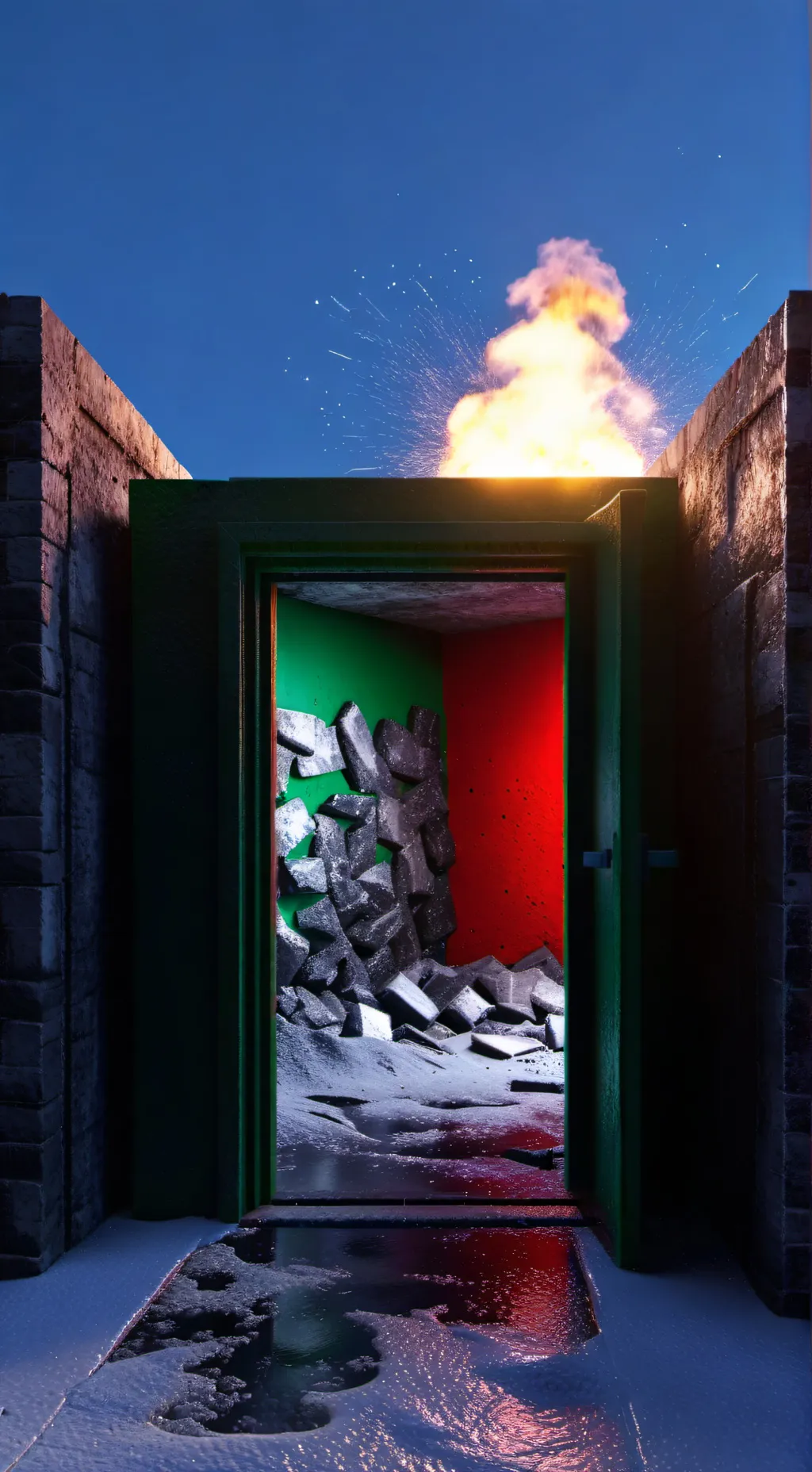 ai character: The Radiating Down background