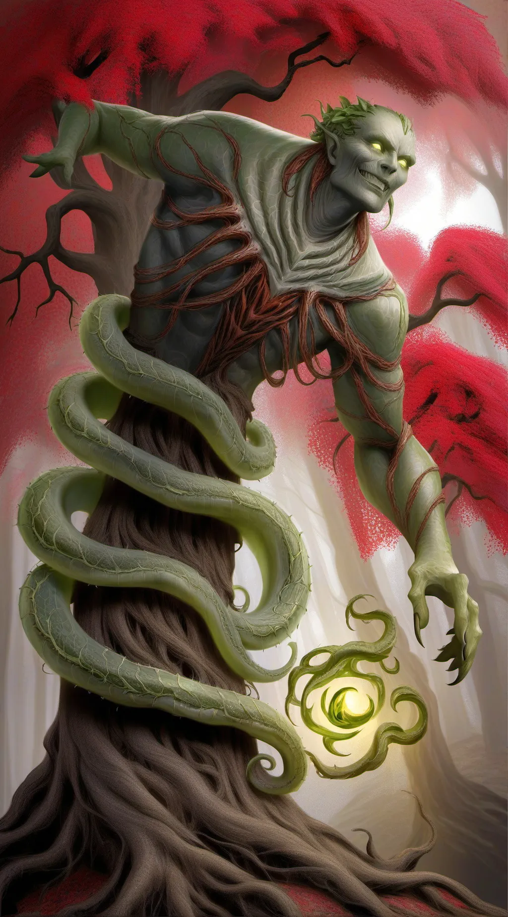 ai character: Alien plant  background