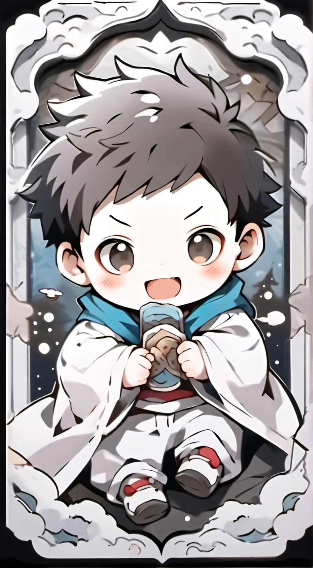 ai character: giant baby background