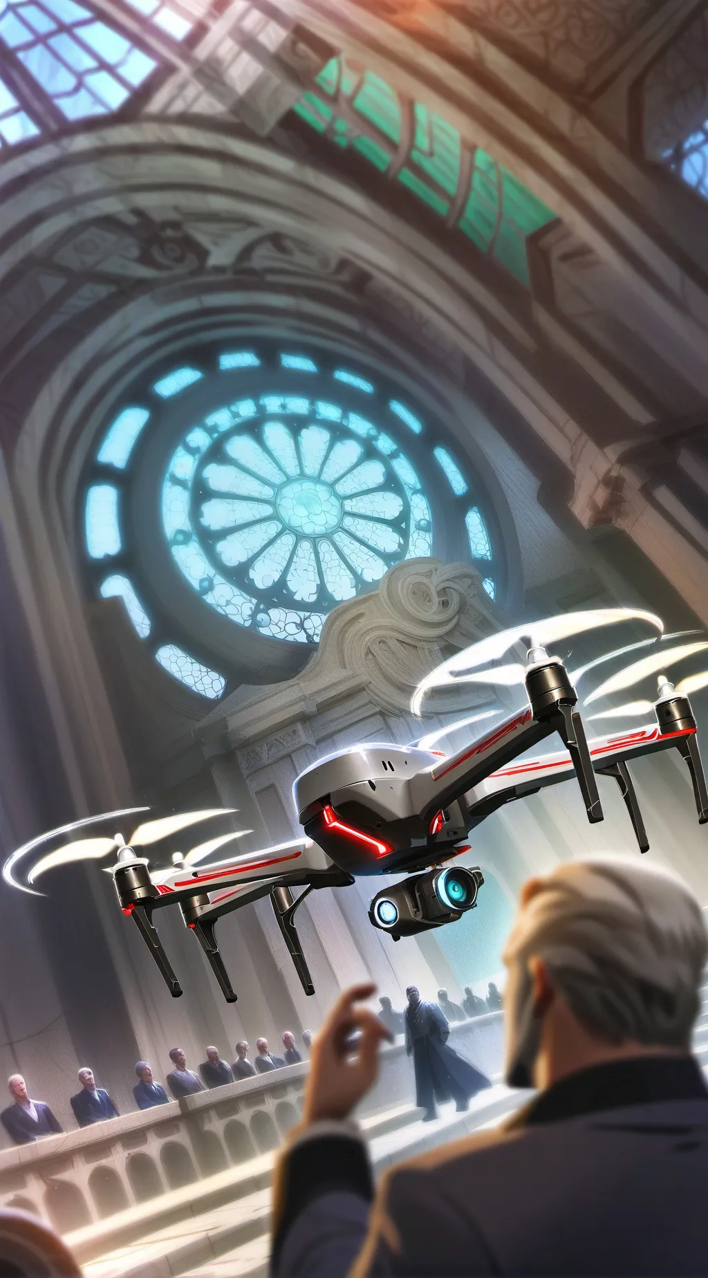 ai character: Md but N snapped background